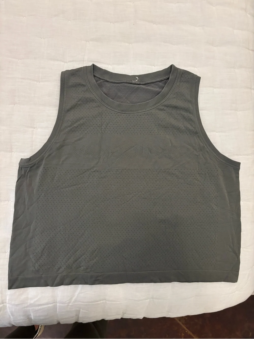 lululemon athletica Charcoal Perforated Athletic Tank